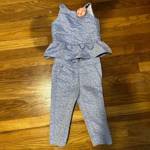 Janie and jack satin, woven set